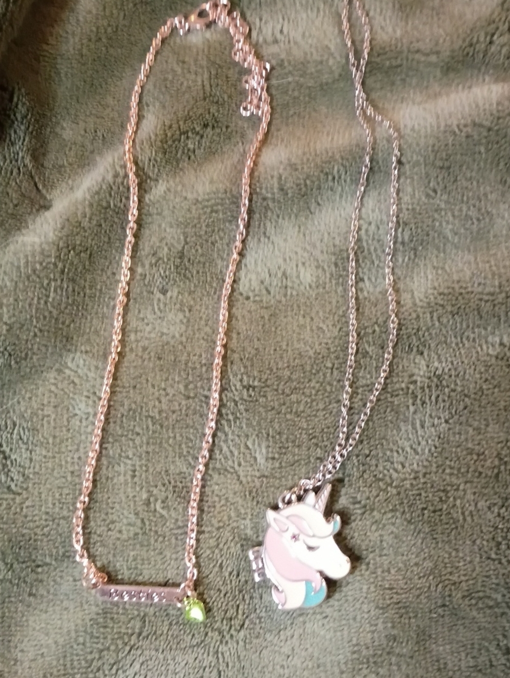 Kids Pink Unicorn Pendant Necklace - Charming Unicorn Accessory Magnet Locket
